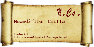 Neumüller Csilla névjegykártya